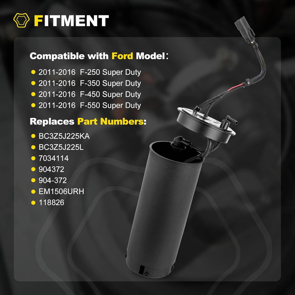 Bethesda Industrial Diesel Exhaust Fluid DEF Heater for 2011-2016 Ford F250 F350 F450 Pickup 6.7L