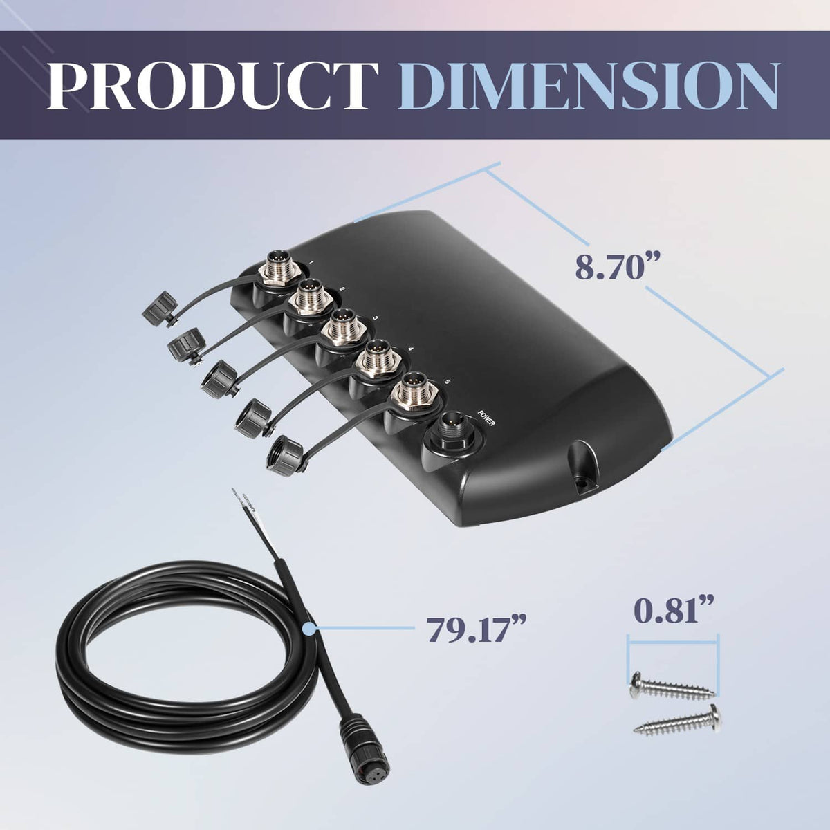 Bethesda Industrial 408450-1 5 Port Ethernet Switch, Black - Replace for Humminbird AS ETH 5PXG