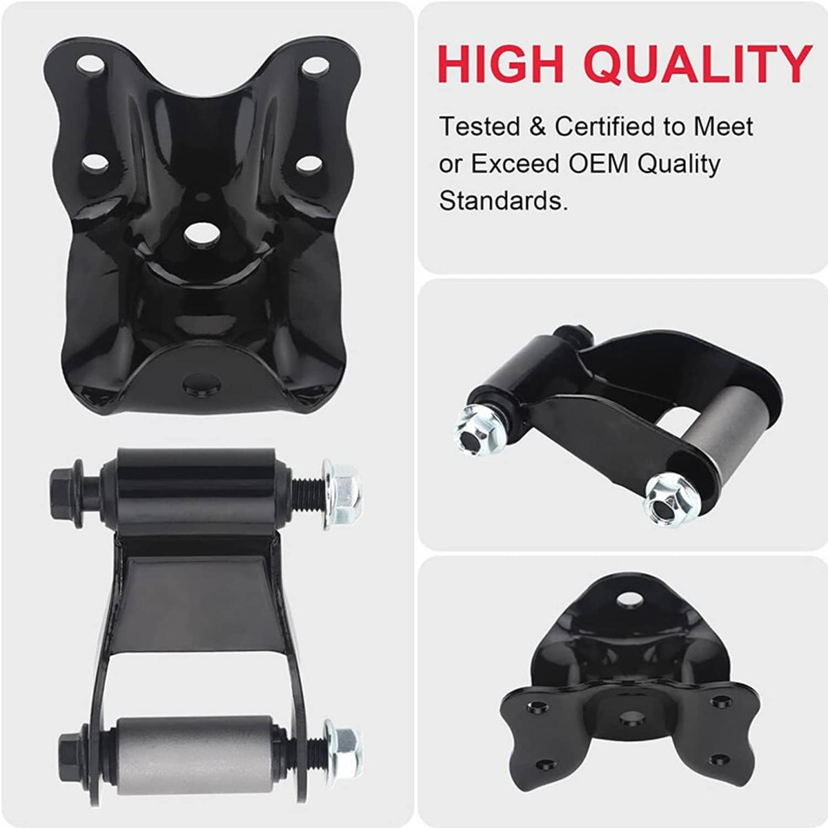 Bethesda Industrial 2x Rear Leaf Spring Rear Hanger Bracket and Shackle Kit for Ford Ranger Mazda