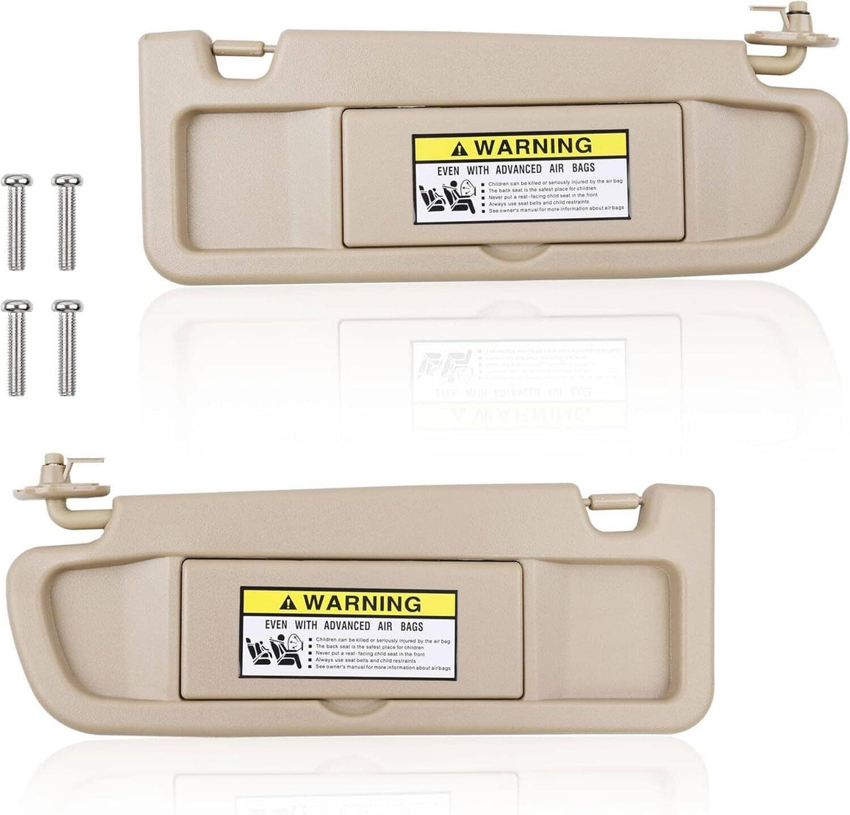 Bethesda Industrial 2Pcs Beige Sun Visor Left & Right Visor Kit For 2006-2011 Honda Civic Visors