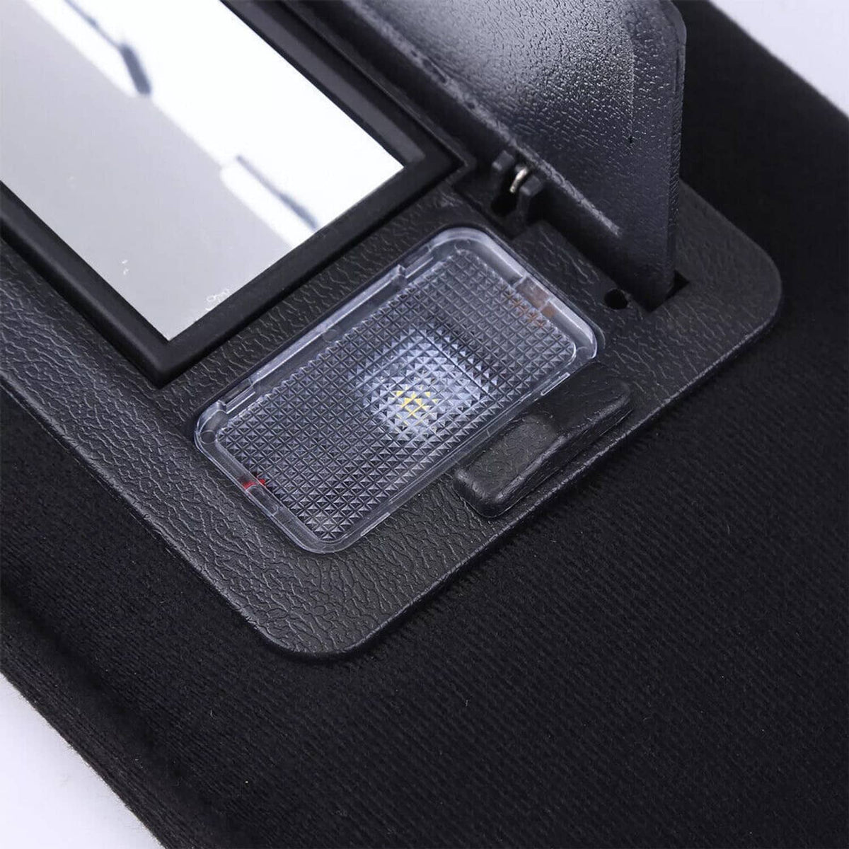 Bethesda Industrial 2Pcs Sun visors w/Vanity Mirror & LED Light For 1984-1996 Chevy Corvette C4 5.7L