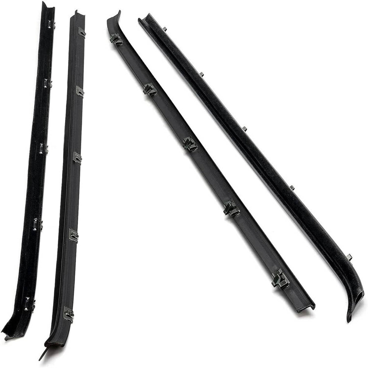 Bethesda Industrial Front Door Window Run Sweep Felts Weatherstrip Seals Kit for Chevy GMC Truck