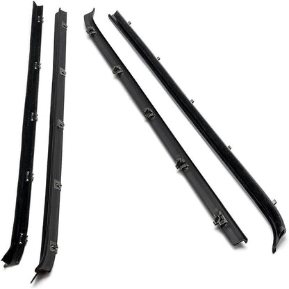 Bethesda Industrial Front Door Window Run Sweep Felts Weatherstrip Seals Kit for Chevy GMC Truck