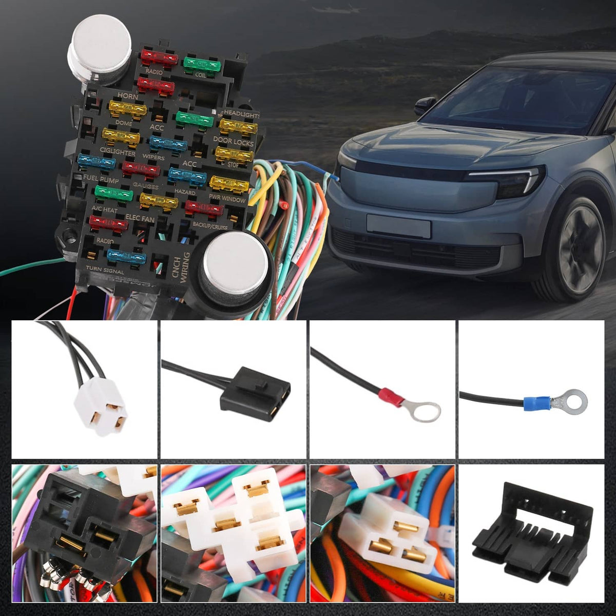 Bethesda Industrial 21 Circuit Wiring Harness Fit Chevy Ford Hotrods Universal Extra Long Wire