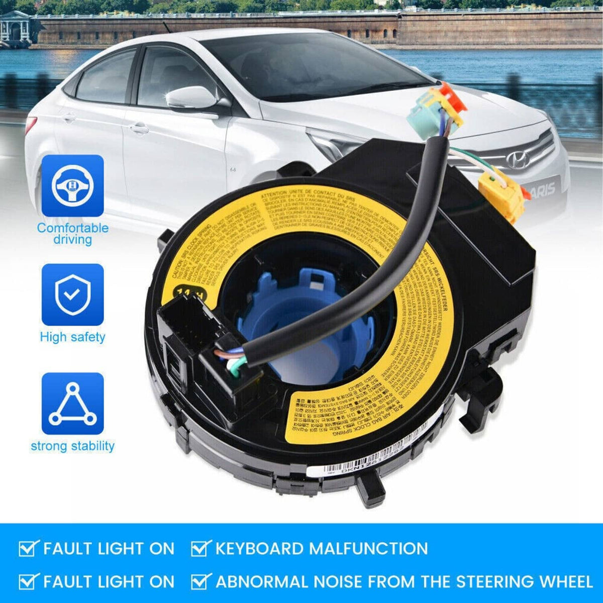 Bethesda Industrial Car Clock Spring Fits For Hyundai 2009-15 Sonata 2011-13 Elantra OEM 93490-3Q120