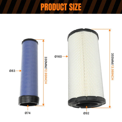 Bethesda Industrial Air Filter Kit KV16429 AT171584 for John Deere 5076 5082 5090 5093 5101 5225