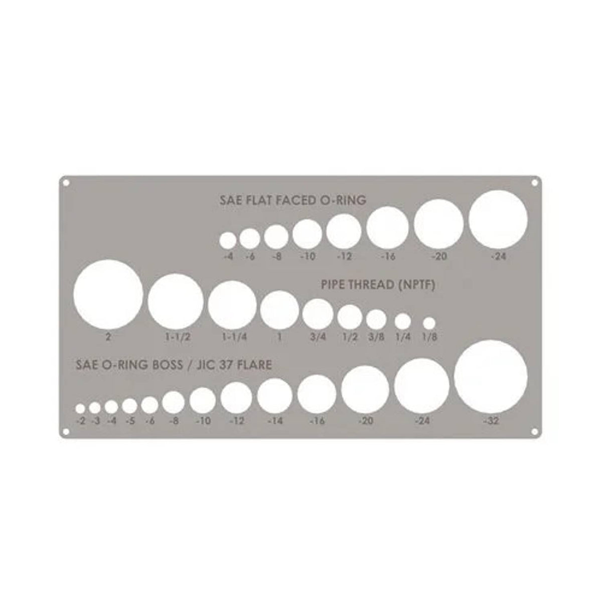 Bethesda Industrial Hydraulic Fitting Sizer Panel fits Tools Measuring & Marking