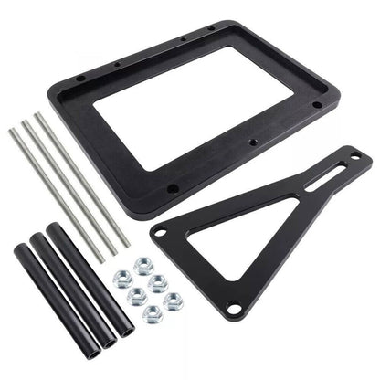 Bethesda Industrial Aluminum Billet Battery Tray Hold Down Trunk Relocation Box Racing Mount Black