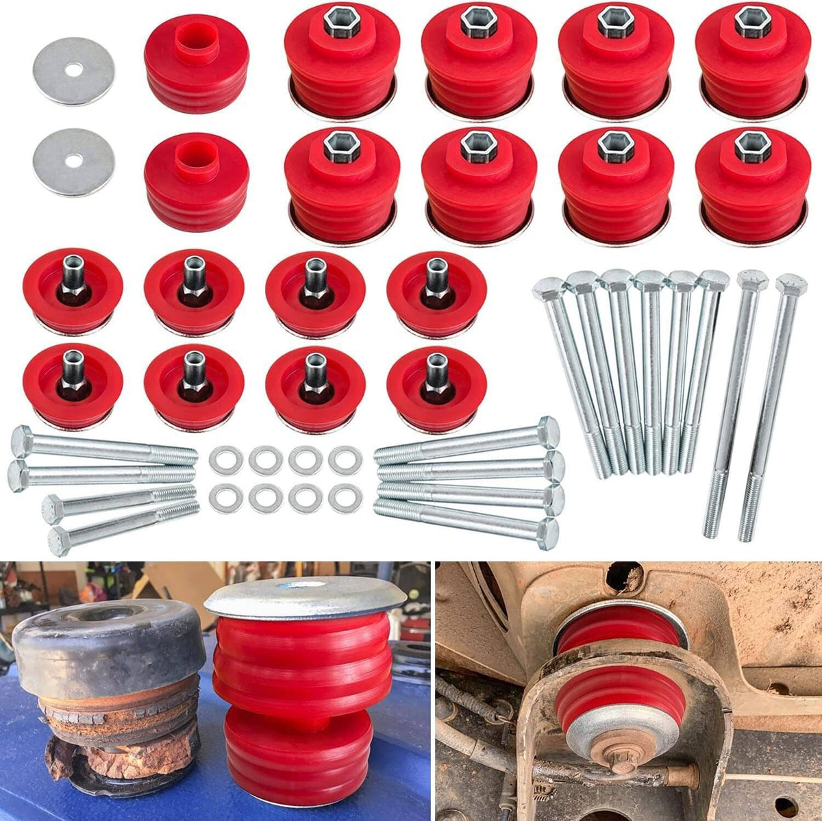 Bethesda Industrial Body Cab Mount Bushings Kit for 1999-2007 Ford F250 F350 Super Duty KF04058BK
