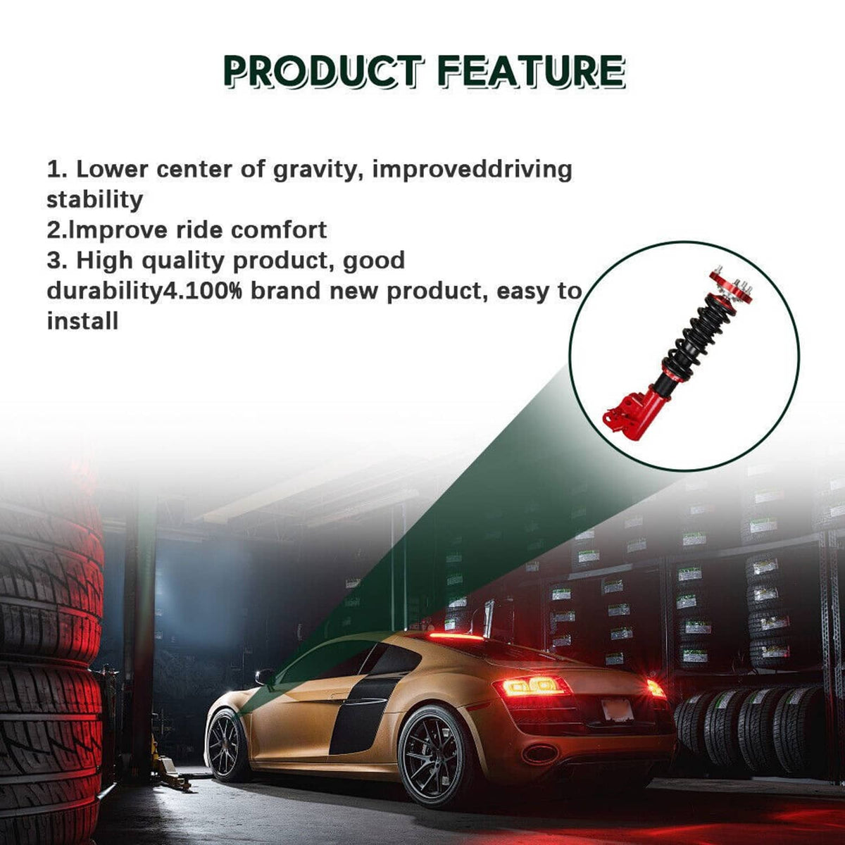 Bethesda Industrial Coilovers Suspension Kits Adjustable Height Struts Shocks For 06-11 Honda Civic