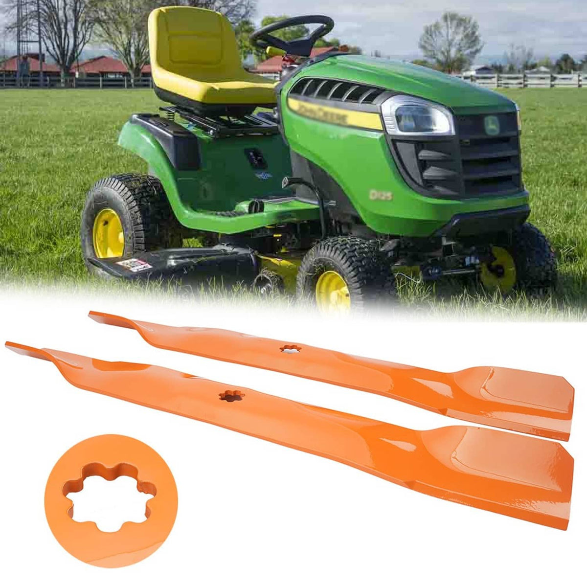 Bethesda Industrial 2PK Deck Blades For John Deere E100, E110, E120, E130 (100 Series Tractor) - 42"