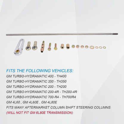 Bethesda Industrial Universal Adjustable Column Shift Linkage Kit 400 350 700R4 GM Transmissions