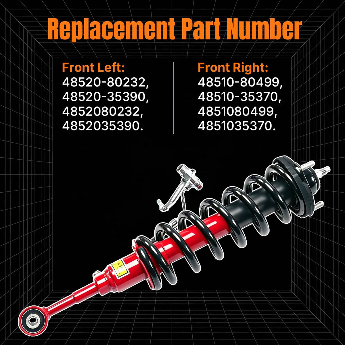 Bethesda Industrial 2x Front LH&RH Shock Strut Spring Assys For Toyota 4Runner Limited 4WD 2010-2024