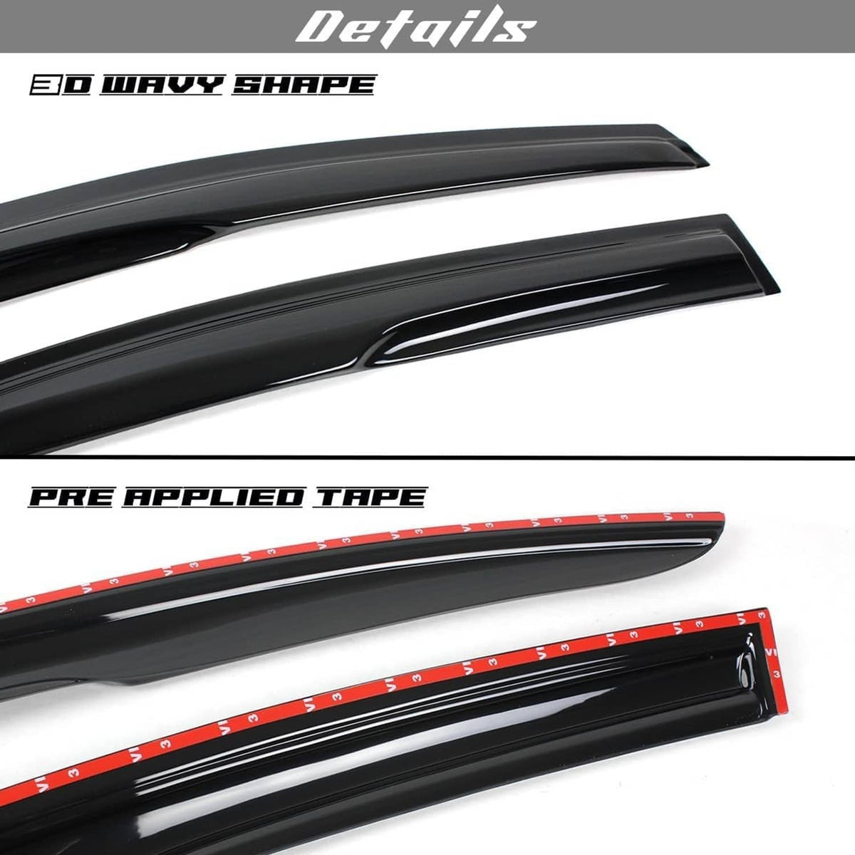 Bethesda Industrial New For 2020-2025 Toyota Corolla Sedan JDM Mugen Style Window Visors Rain Guards