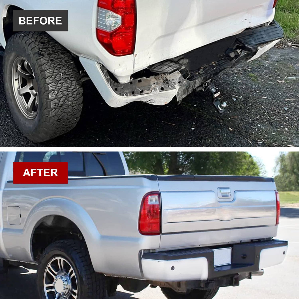 Bethesda Industrial For 2008-2016 Ford F250 F350 Super Duty Rear Step Bumper Assembly w/ Sensor Hole