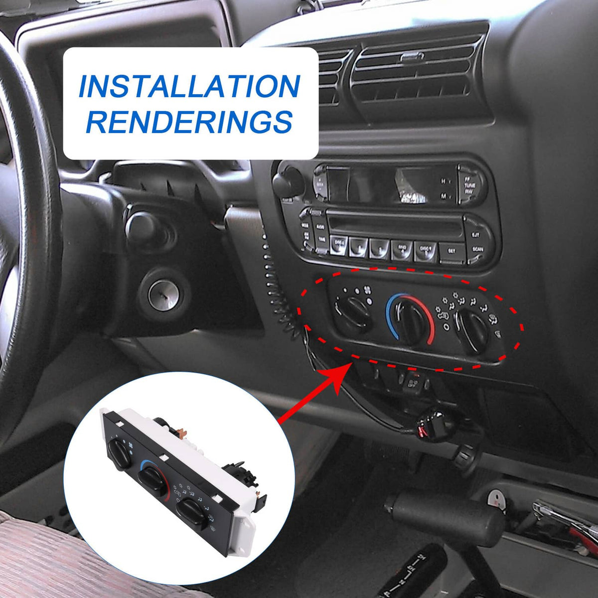 Bethesda Industrial For Jeep Wrangler AC 2005-2006 Heater Climate Control Unit 55056558AA 55056558AB