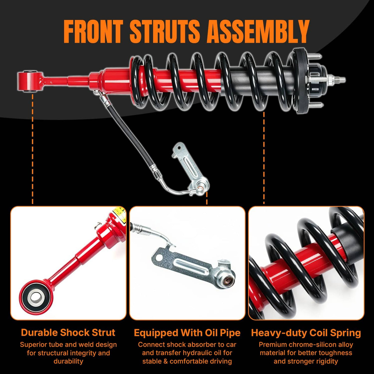 Bethesda Industrial 2x Front LH&RH Shock Strut Spring Assys For Toyota 4Runner Limited 4WD 2010-2024