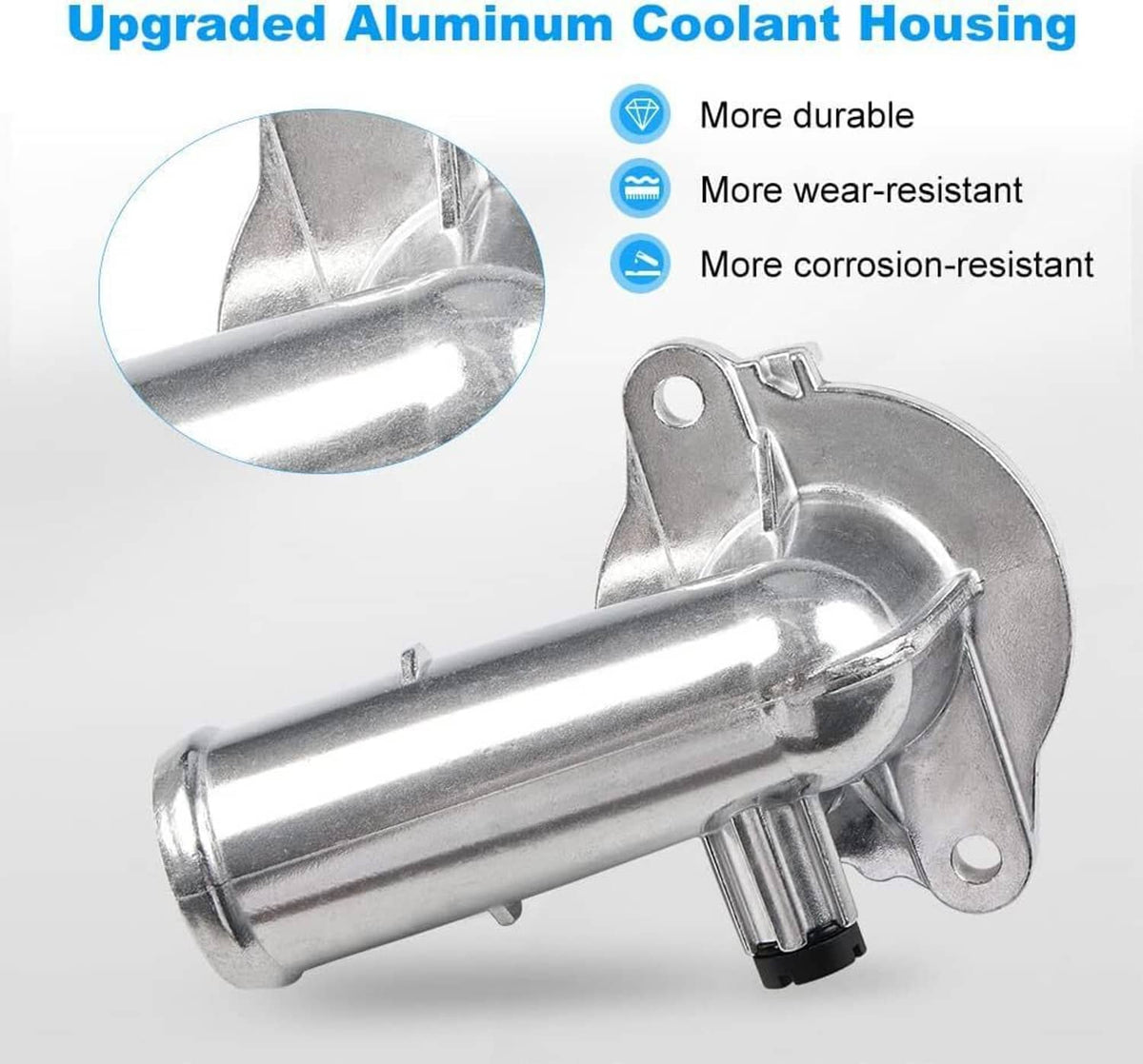 Bethesda Industrial Aluminum Upgrade Coolant Thermostat Housing For Jeep Wrangler JK 3.6L 2012- 2018
