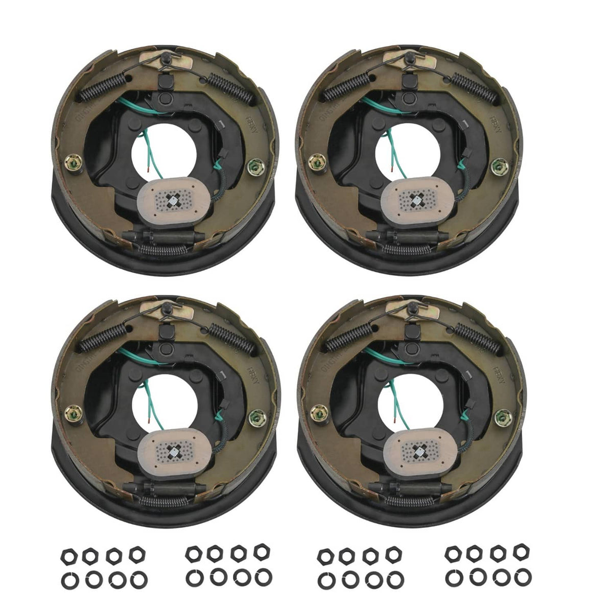 Bethesda Industrial 2 Pairs 3500 lbs Electric Trailer Brake 10"x2-1/4" Self-Adjusting Assembly
