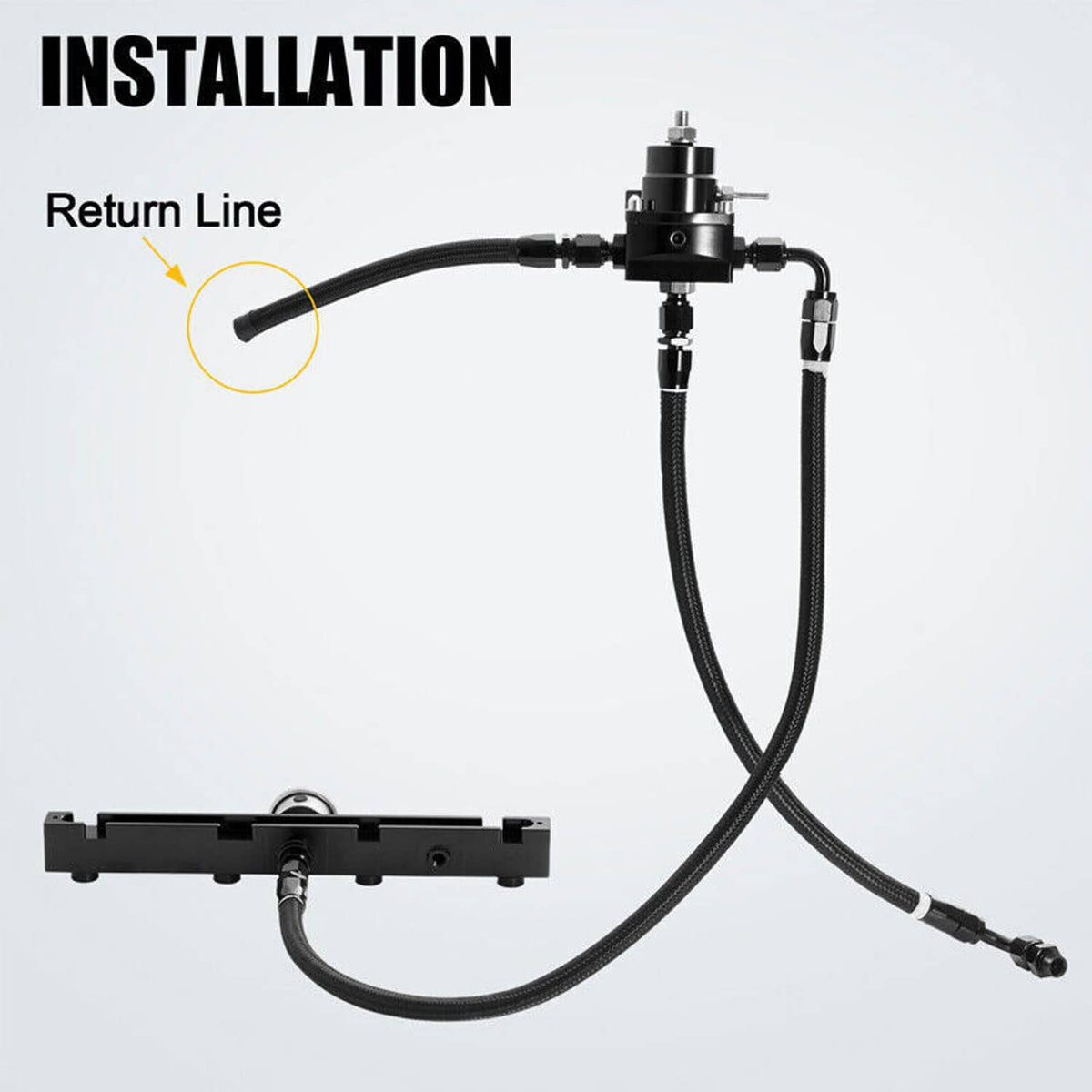 Bethesda Industrial K20 K24 Tucked Fuel Line System Kit for K-Series K-Swaps DC2 EG EK Civic Integra