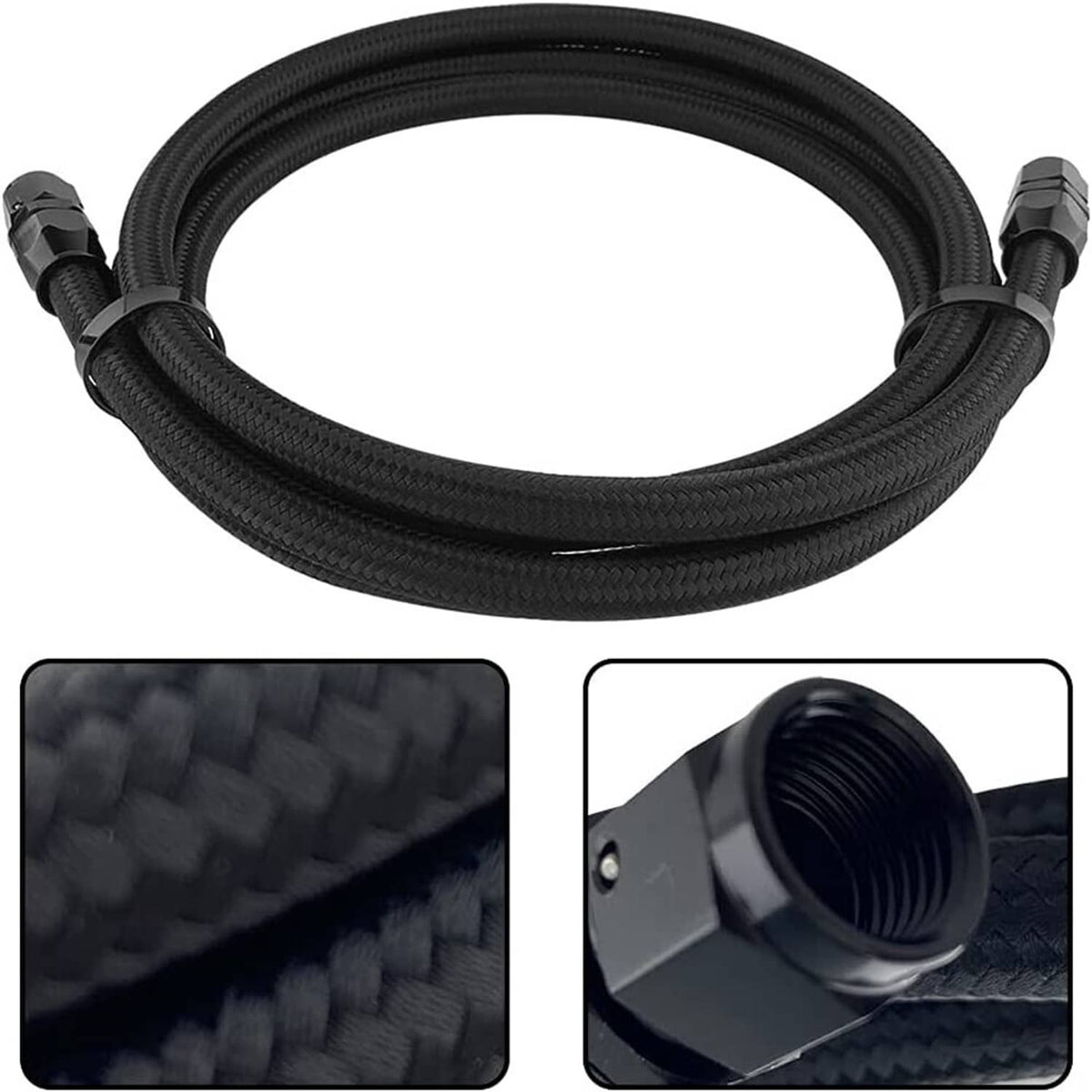 Bethesda Industrial For GM 4L60E 4L65E TH350 TH400 Automatic Transmission Cooler 6AN Hose Line Kit