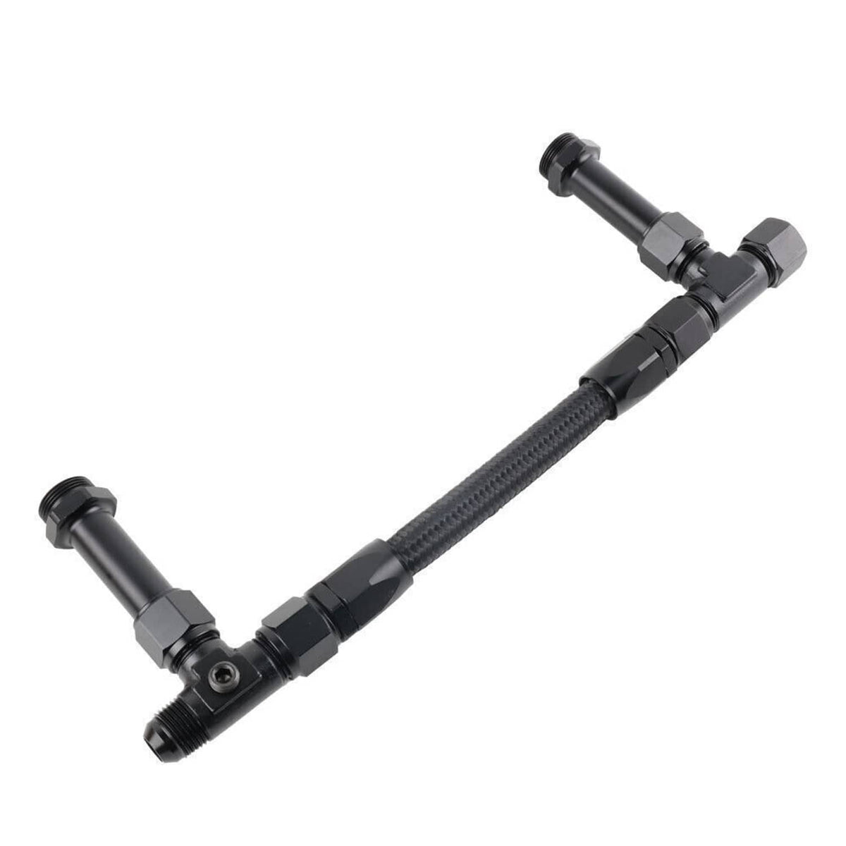 Bethesda Industrial AN8 Dual Feed Carb Fuel Line Braided Fuel Line Kit For Holley 4150 Carburetor
