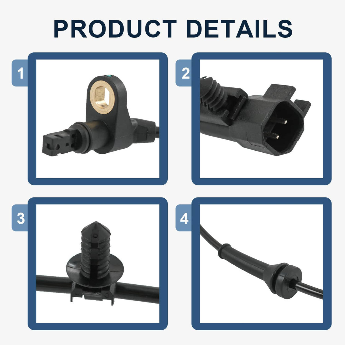 Bethesda Industrial ABS Wheel Speed Sensor Set For Dodge Nitro 2007 2010 2011 3.7L 4.0L Front Rear