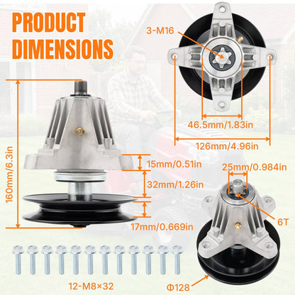 Bethesda Industrial (3) 50" Deck Spindle Assembly for Cub Cadet XT2-LX50 XT2LX50 Enduro / 918-06981