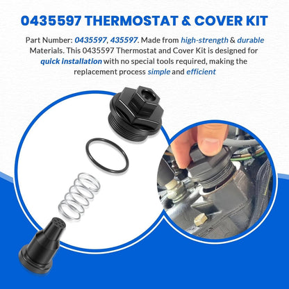 Bethesda Industrial Johnson Evinrude OMC OEM Thermostat And Cover Assembly, 0435597