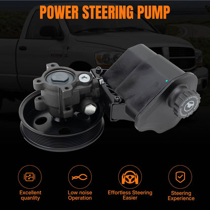 Bethesda Industrial New Power Steering Pump w/ Reservoir & Pulley for 2003-2007 Dodge Ram 2500 3500