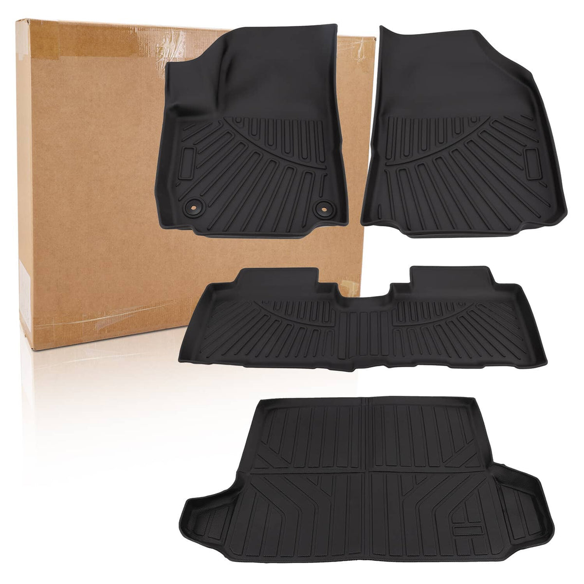 Bethesda Industrial Front Rear Floor Mats Cargo Liner Set For 2018-2024 Chevrolet Equinox All Season