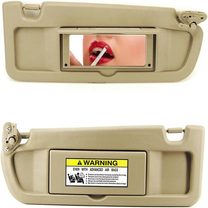 Bethesda Industrial 2Pcs Beige Sun Visor Left & Right Visor Kit For 2006-2011 Honda Civic Visors