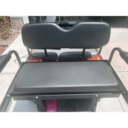 Bethesda Industrial Golf Cart Flip Folding Rear Back Seat Kit Black For EZGO Marathon Pre-1994
