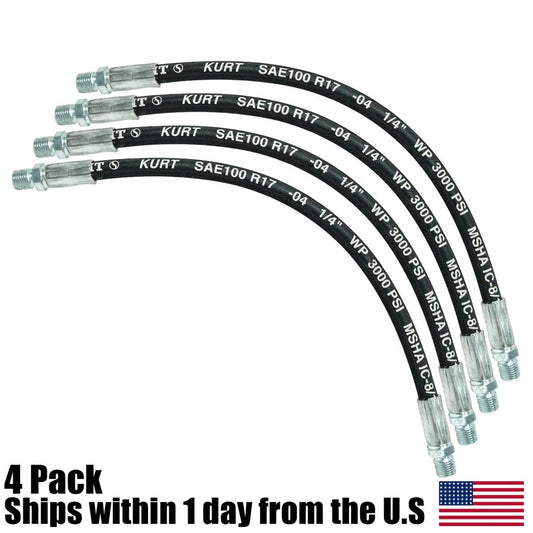 Bethesda Industrial 4PK Upper Lower Lift Cylinder Hose fits BOSS Plows HYD01695 1/4 X 15 1/2