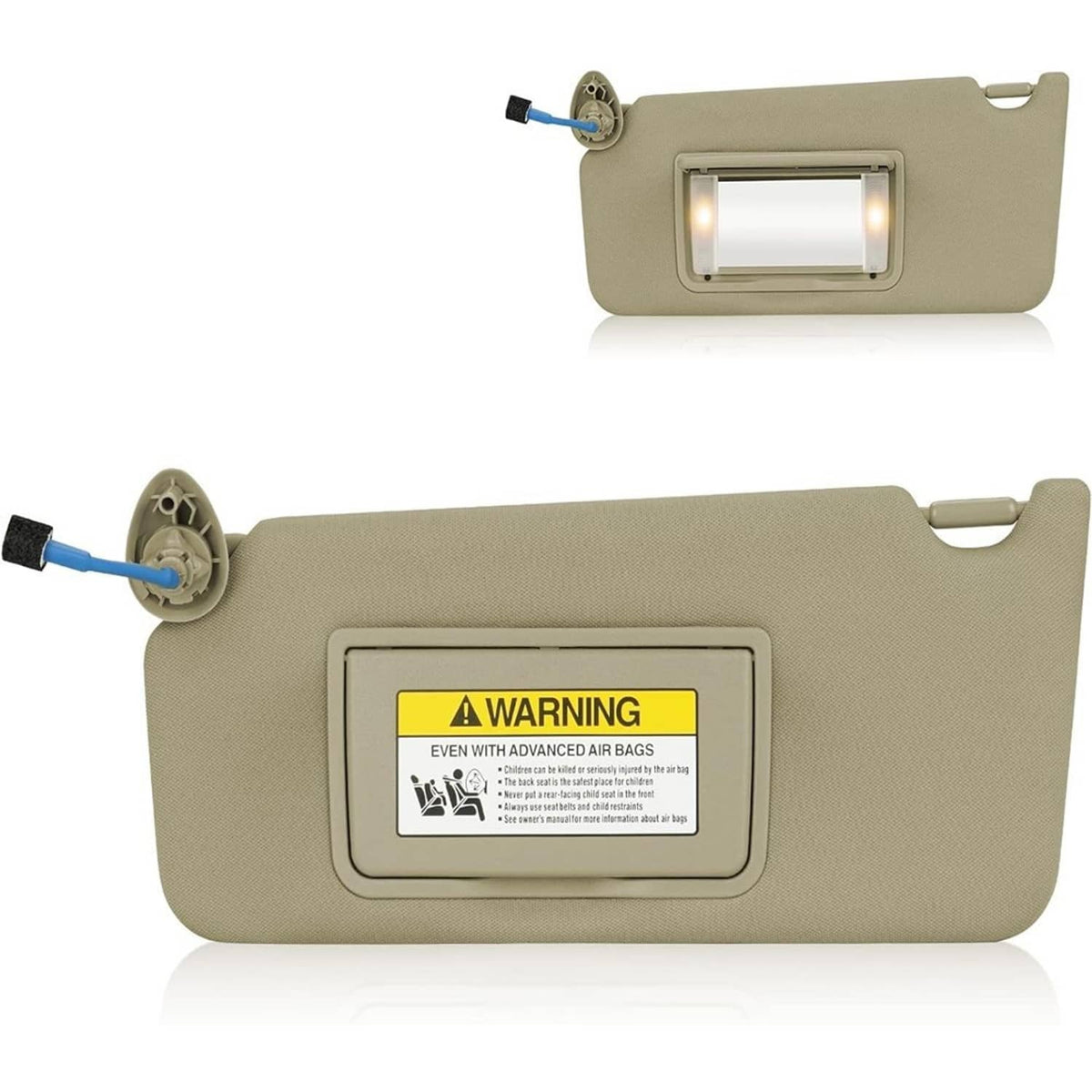 Bethesda Industrial Left Driver Side Sun Visor w/ Light & Mirror For 2008-2017 Honda Accord Beige