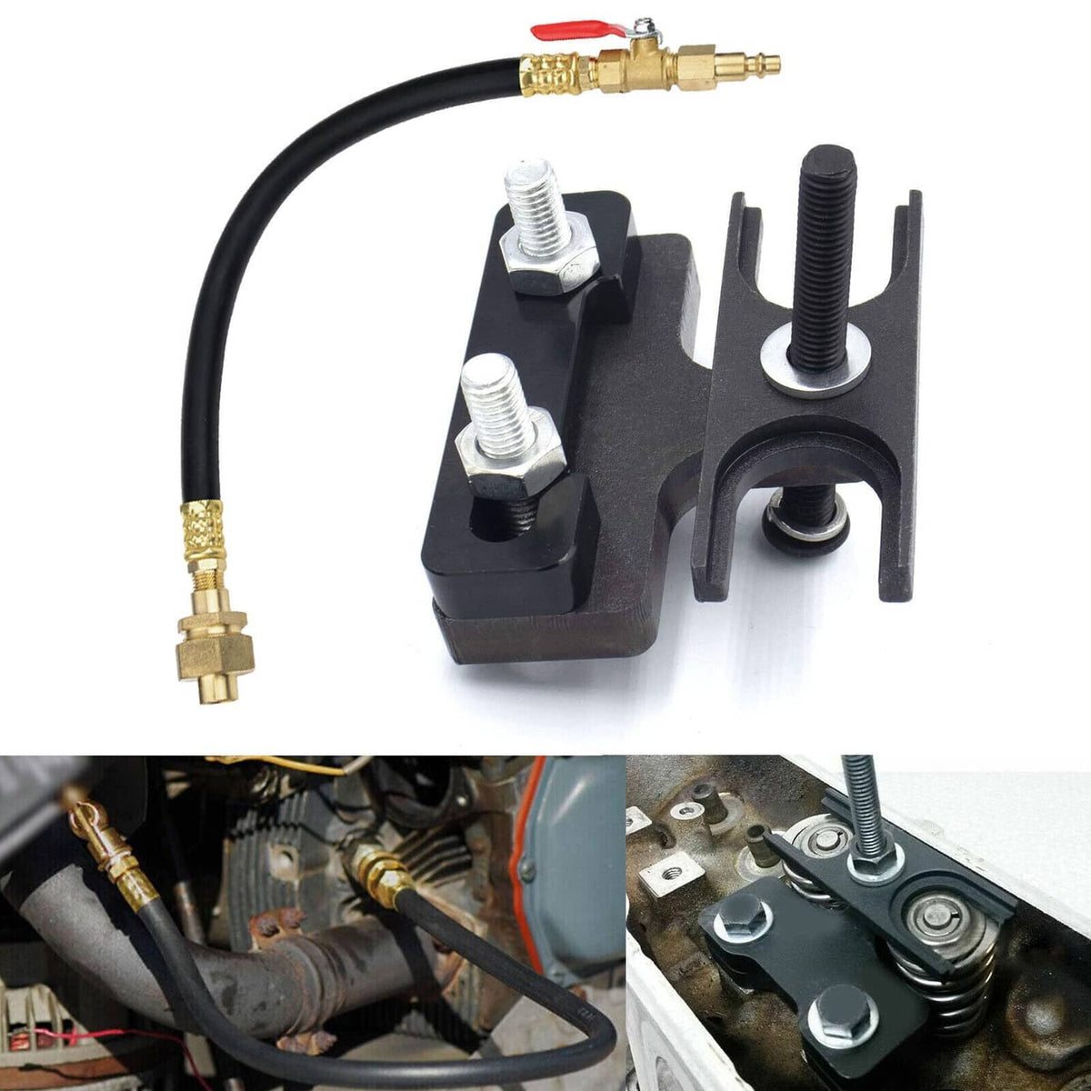 Bethesda Industrial For GM Chevy LS LS1 Engine Valve Spring Compressor & Air Valve Holding Hose Tool