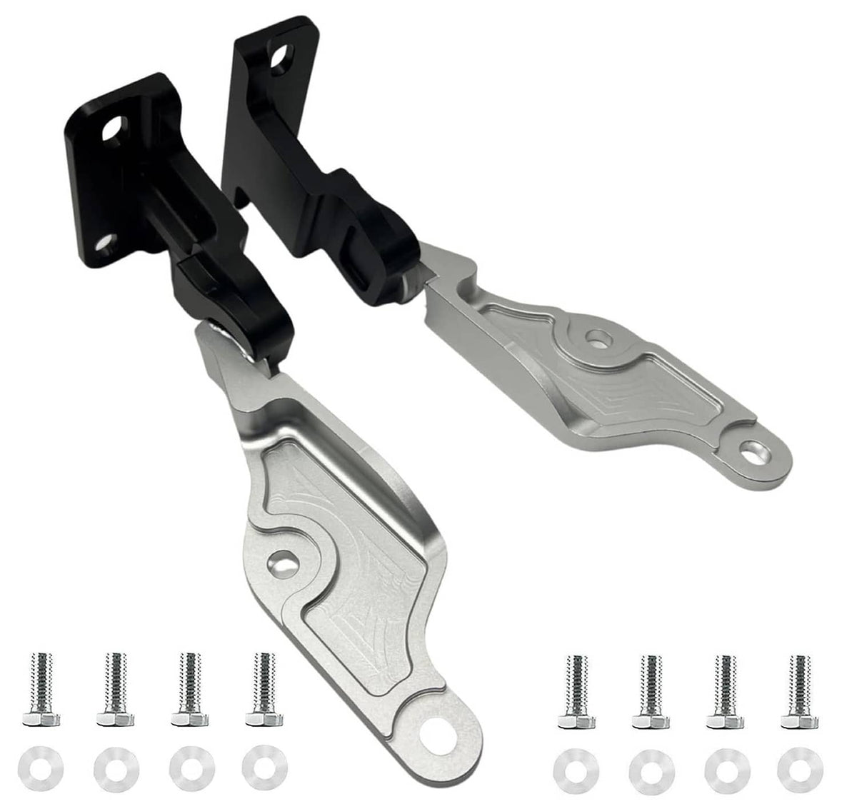 Bethesda Industrial Billet Aluminum Quick Release Hood Hinge Latch Set for 1996-2000 Honda Civic EK