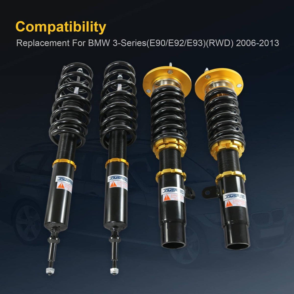 Bethesda Industrial Coilovers Suspension Kit For 2006-2013 BMW 3-Series E90 E91 E92 Adj Height