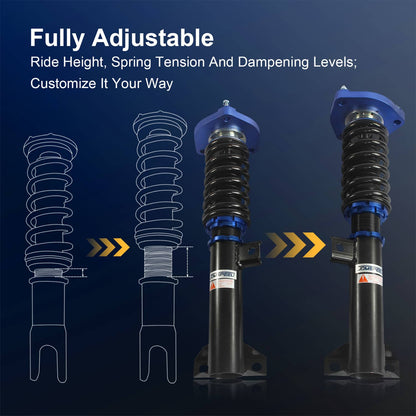 Bethesda Industrial Coilovers Struts Shocks For 2008-2014 Mercedes-Benz C-Class W204 C200 C250 C350