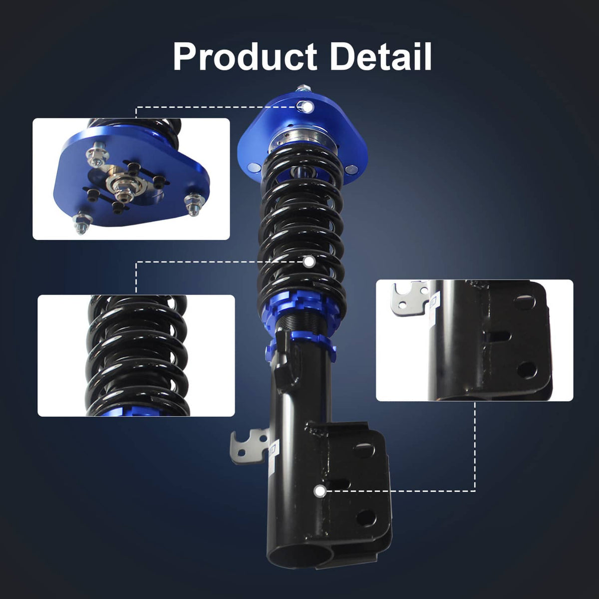 Bethesda Industrial Front & Rear Suspension Coilover Struts Coils Shocks Kit For Scion TC 2005-2010