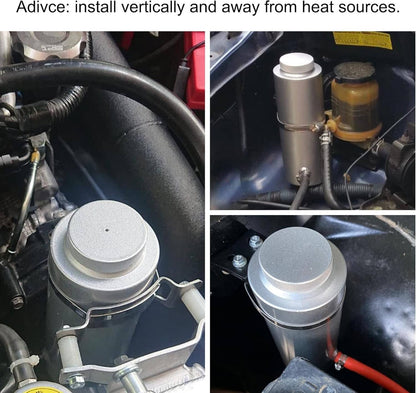 Bethesda Industrial New Universal Radiator Coolant Catch Tank Overflow Reservoir 800ml Aluminum