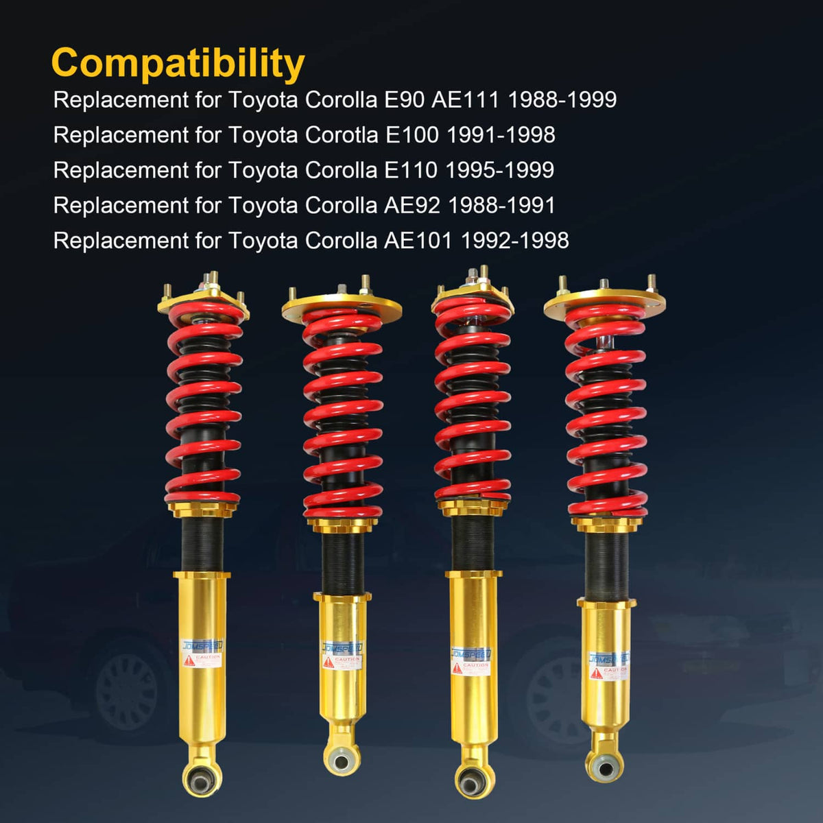 Bethesda Industrial Coilovers Kits For 2006-2012 Lexus IS350 IS250 Shock Absorbers Struts Adj Height