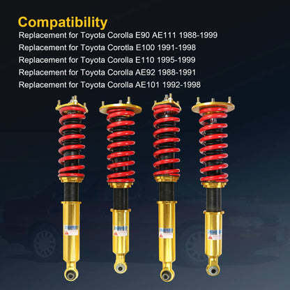 Bethesda Industrial Coilovers Kits For 2006-2012 Lexus IS350 IS250 Shock Absorbers Struts Adj Height