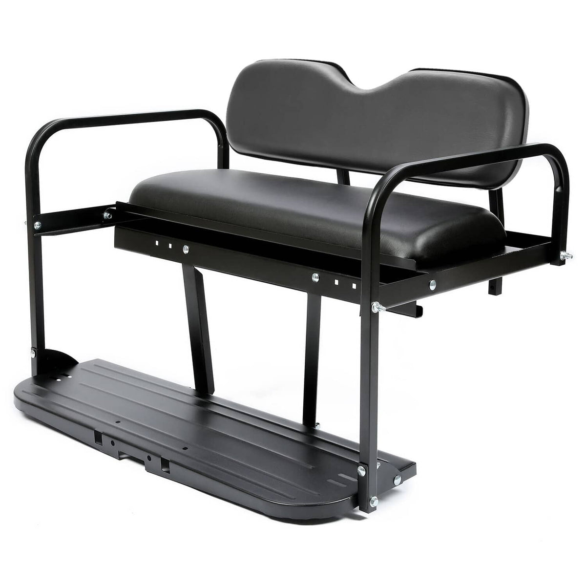 Bethesda Industrial Golf Cart Flip Folding Rear Back Seat Kit Black For EZGO Marathon Pre-1994