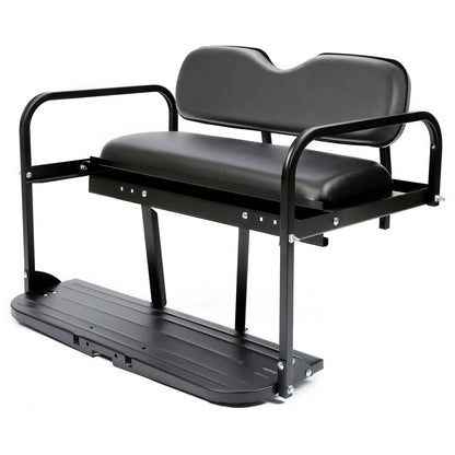Bethesda Industrial Golf Cart Flip Folding Rear Back Seat Kit Black For EZGO Marathon Pre-1994