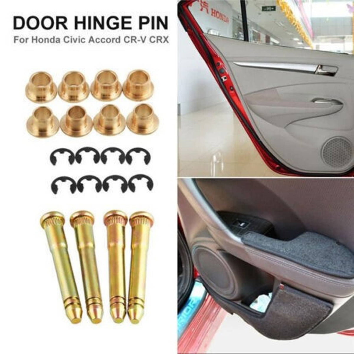 Bethesda Industrial Door Hinge Pin Bushing Kit For Honda Accord Civic CR-V CRX CX DX EX SI EG6 B16