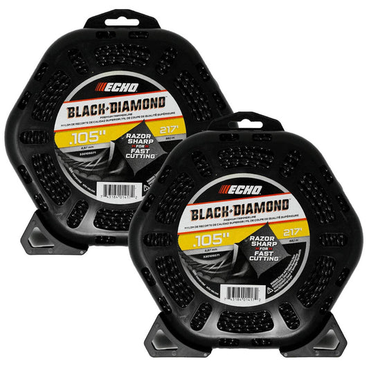 Bethesda Industrial (2) Genuine OEM Echo 330105071 Trimmer Line 217ft Donut .105 Black Diamond