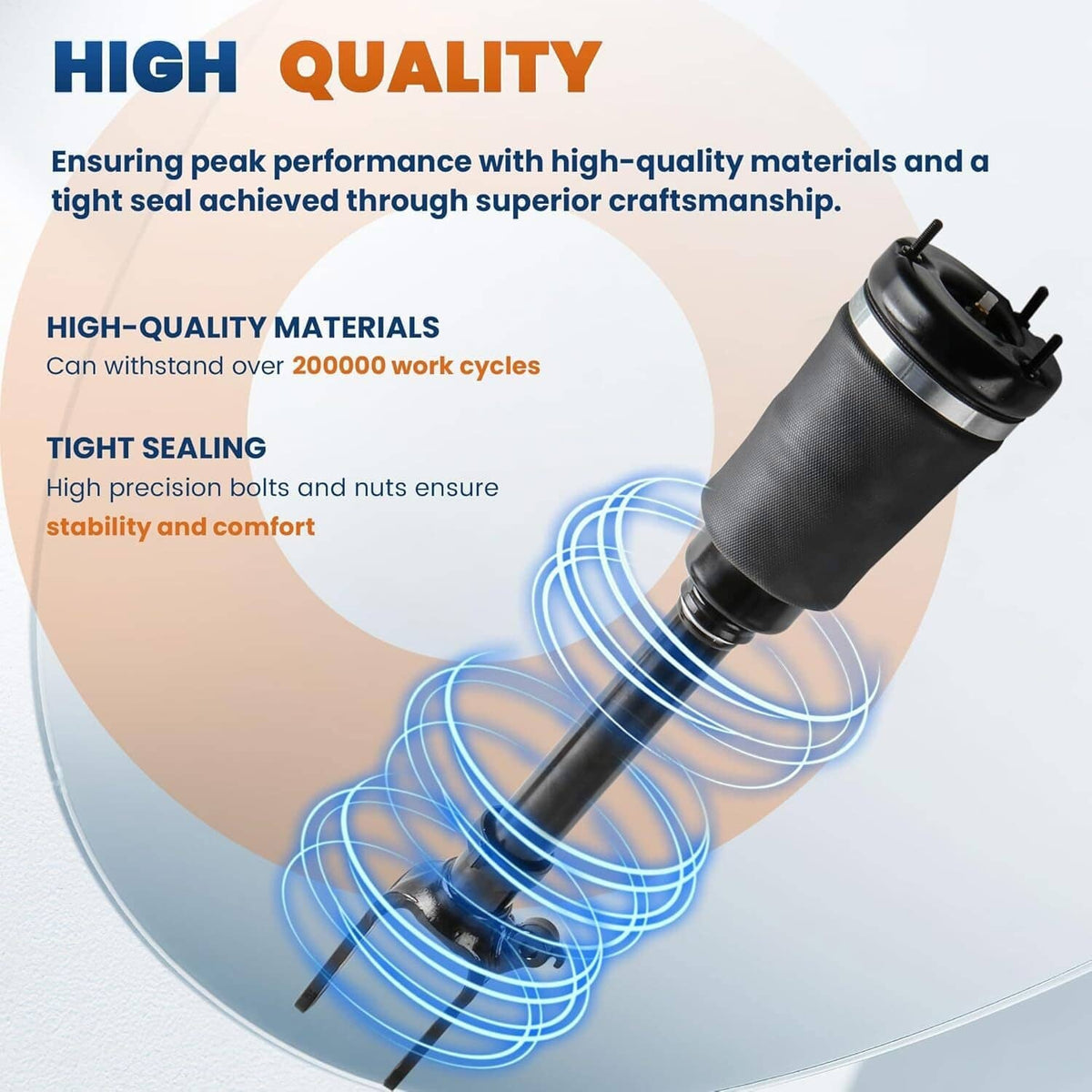 Bethesda Industrial 2Pcs Front Air Suspension Strut for Mercedes-Benz X164 GL450 GL550 W164 ML320