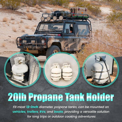Bethesda Industrial 20lb Propane Tank Mounting Bracket Replace BKT-2290 for Vehicle RV Trailer Boat