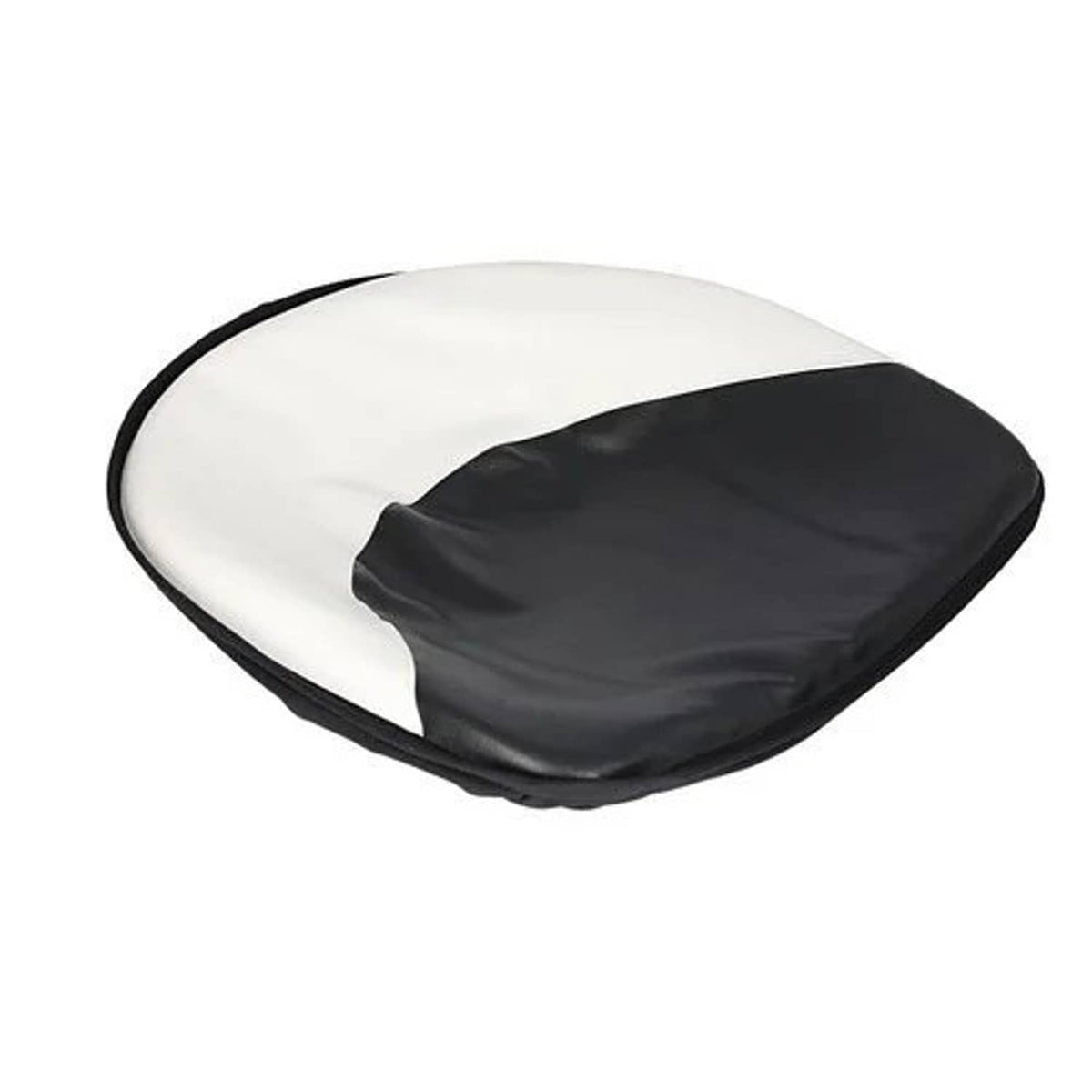 Bethesda Industrial Pan Seat 21" Deluxe Cushion Vinyl White and Black fits International
